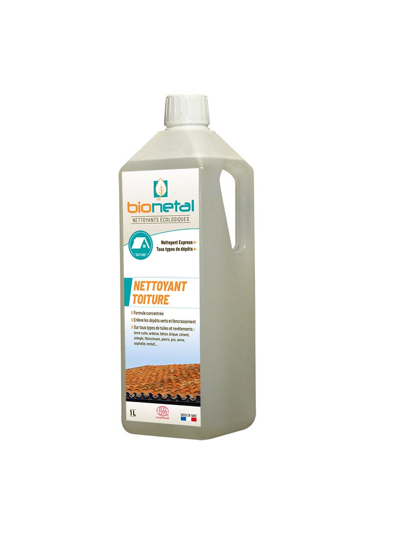 Nettoyant toitures Bionetal certifié ECOCERT – Préventif et curatif –  Puissant Anti dépôts et encrassement – Concentré – Bionetal Nettoyants  écologiques
